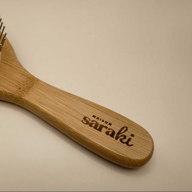 Brosse à cheveux en bambou
